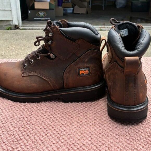 Timberland PRO Steel Toe Brown Leather Lace up Boots Men\'s 12 M main image 4